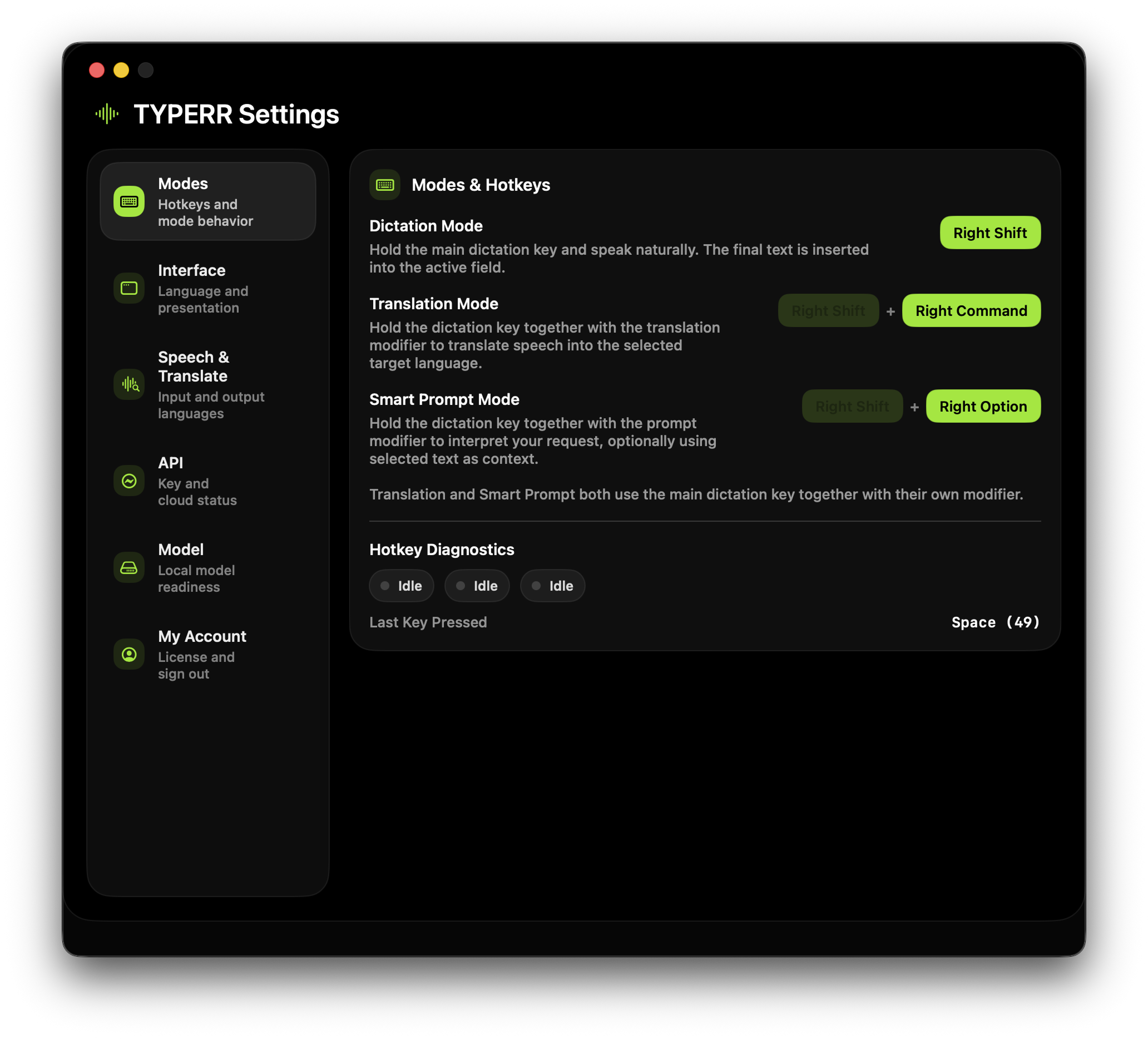 TYPERR App Screenshot